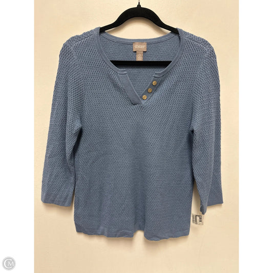 Sweater By Chicos In Blue, Size: S
