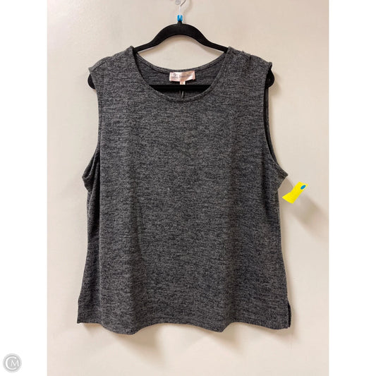 Top Sleeveless By Clothes Mentor In Grey, Size: Xl
