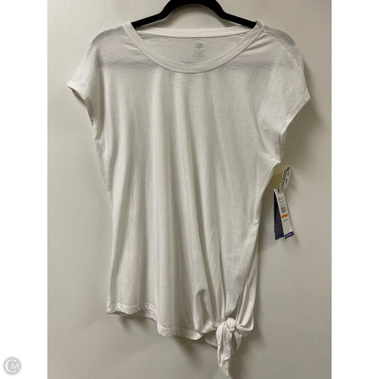 Top Short Sleeve By Gaiam In White, Size: M