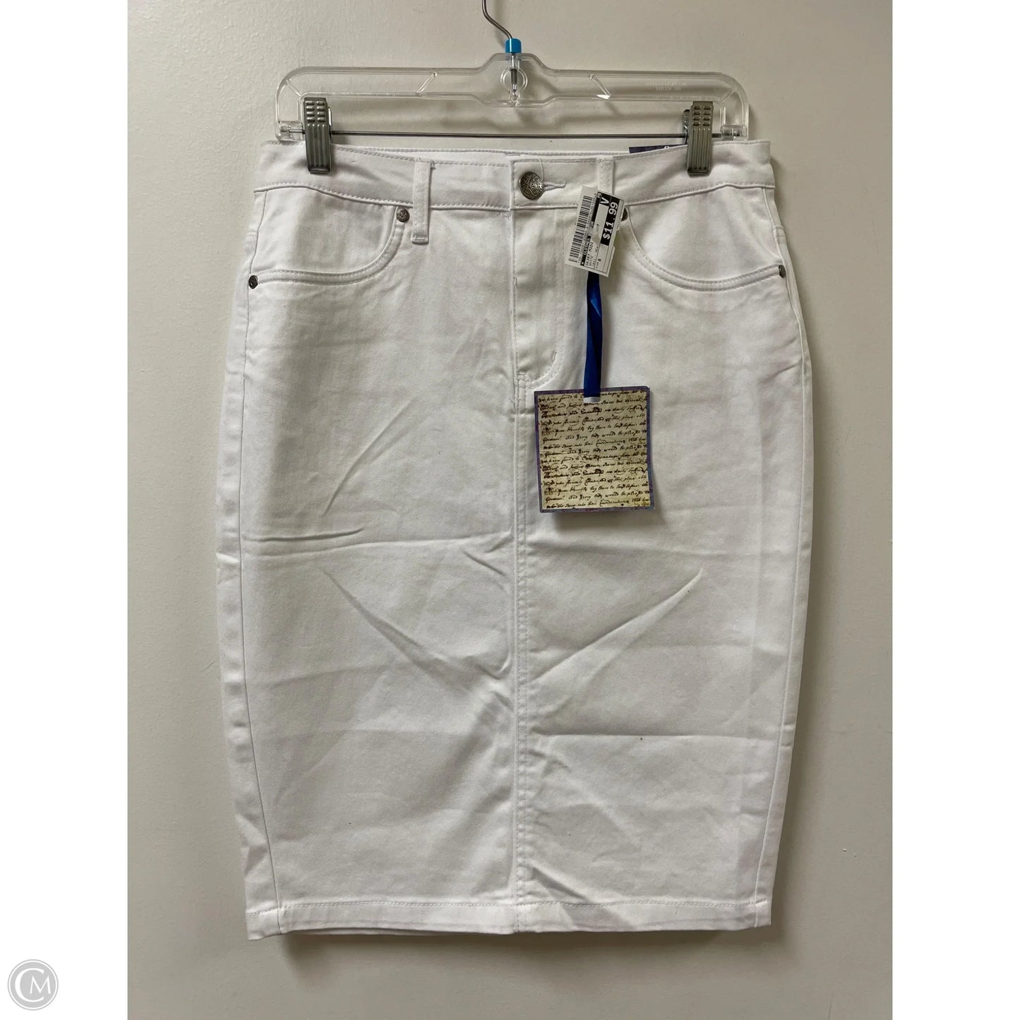 Skirt Midi By Clothes Mentor In White, Size: 8