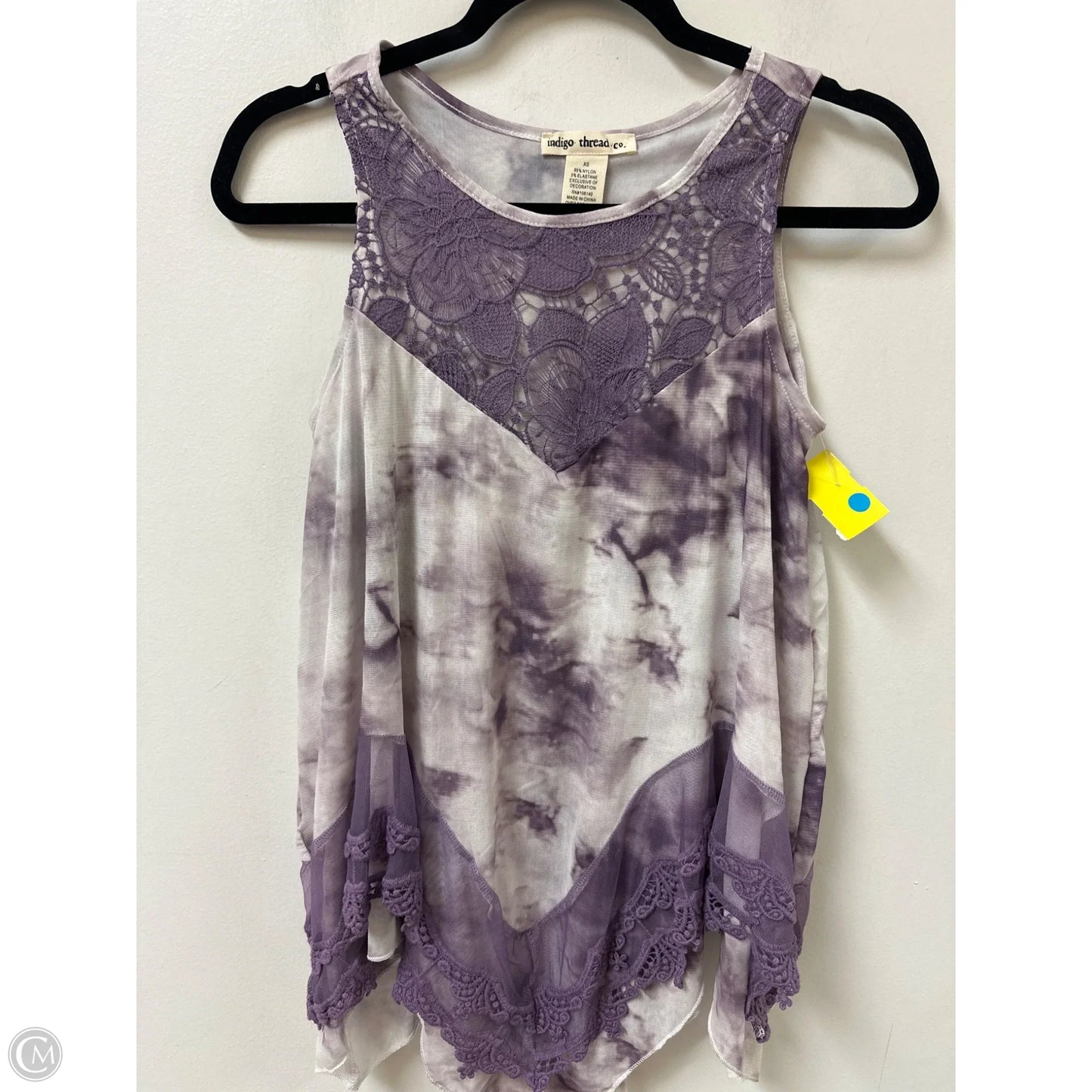 Top Sleeveless By Indigo Thread In Purple, Size: Xs