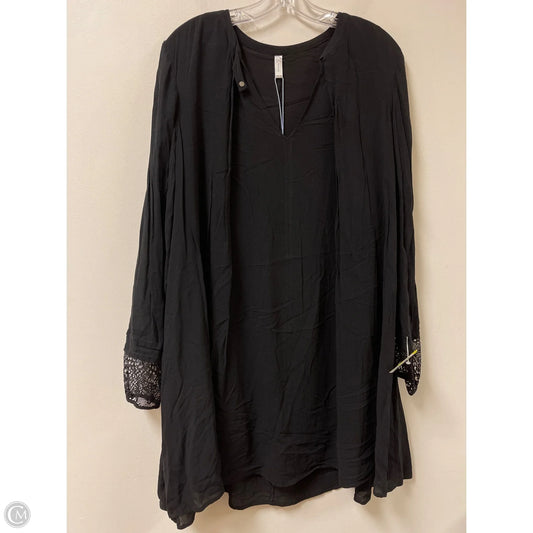 Tunic Long Sleeve By Clothes Mentor In Black, Size: M