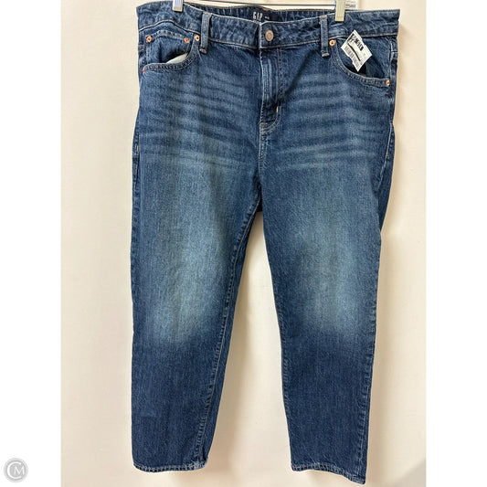 Jeans Boyfriend By Gap In Blue Denim, Size: 16