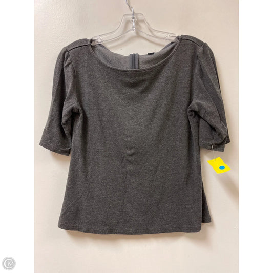 Top Short Sleeve By Ann Taylor In Grey, Size: M