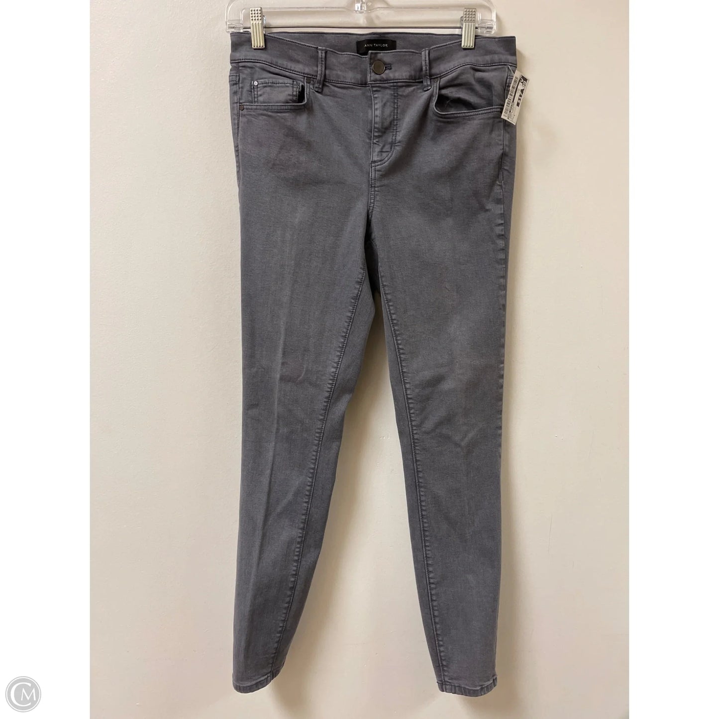 Jeans Skinny By Ann Taylor In Grey Denim, Size: 4