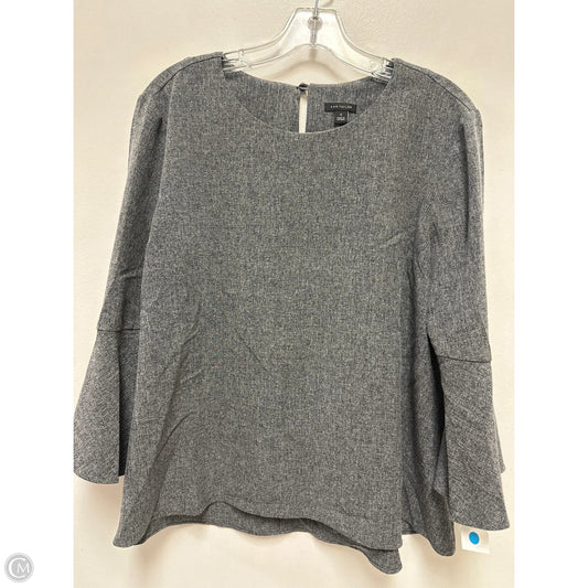 Top Long Sleeve By Ann Taylor In Grey, Size: M