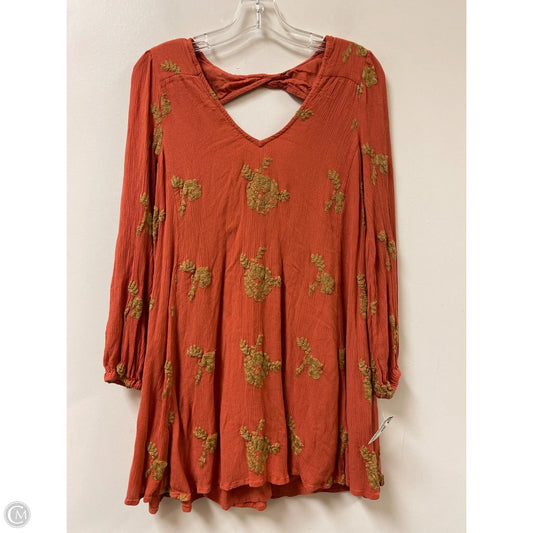 Tunic Long Sleeve By Free People In Orange, Size: S