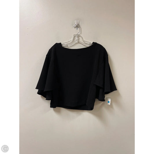 Top Short Sleeve By Eri + Ali In Black, Size: S