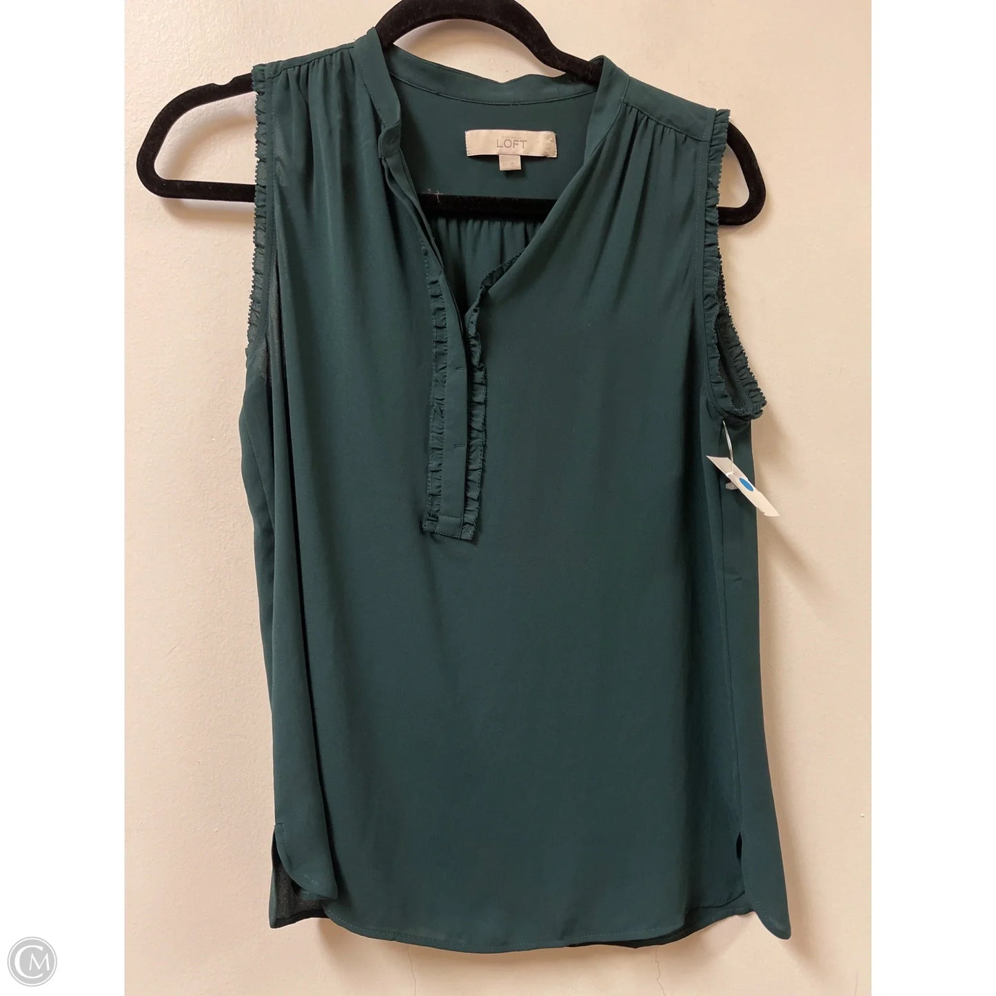 Top Sleeveless By Loft In Green, Size: Xs