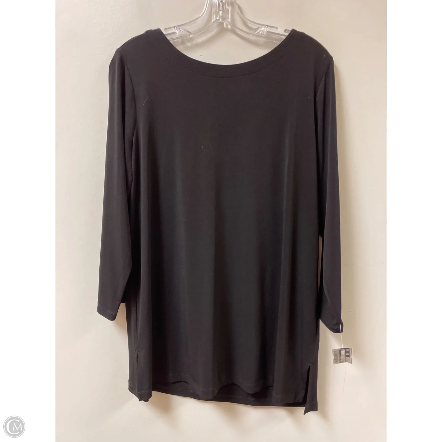Top Long Sleeve By Susan Graver In Black, Size: L