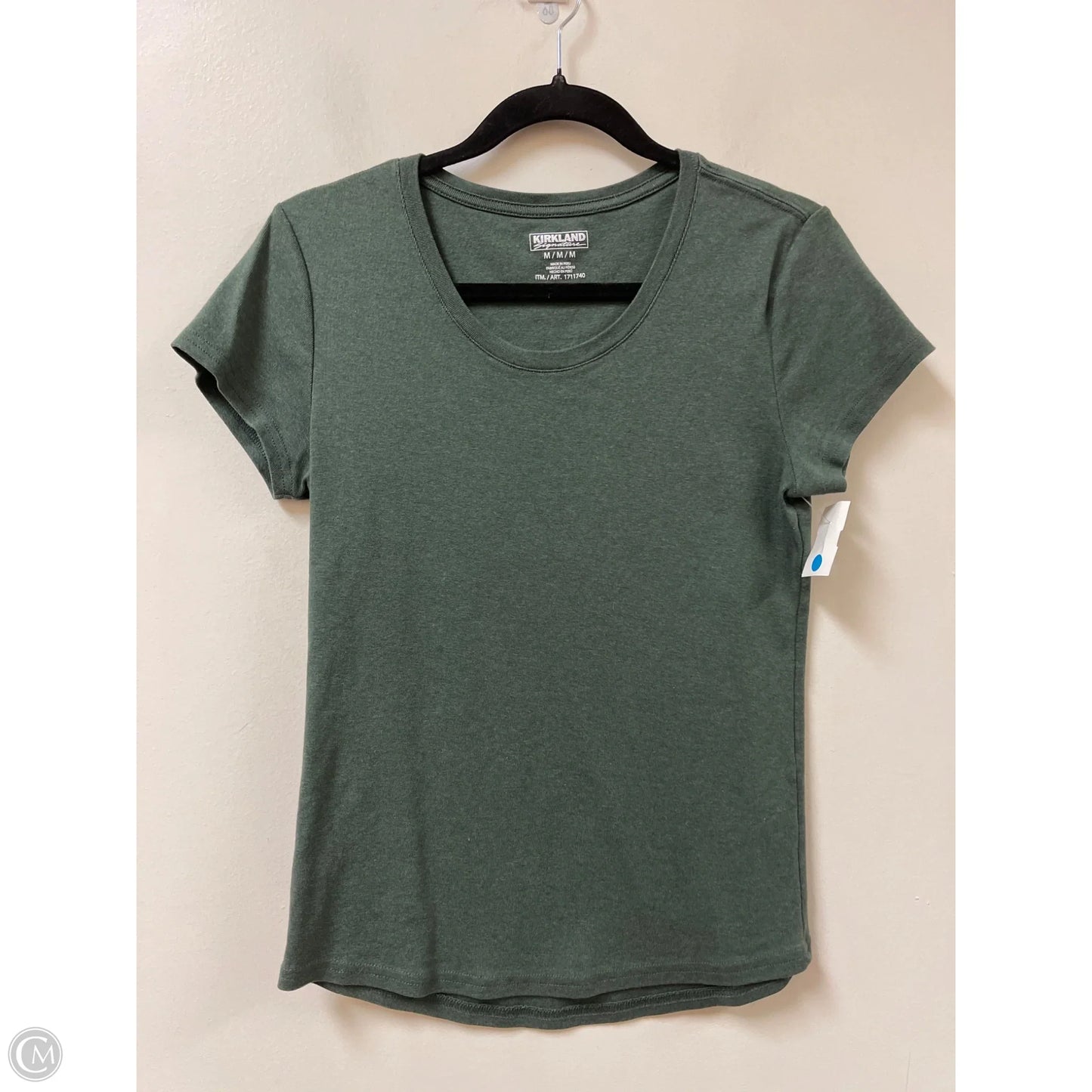Top Short Sleeve By Kirkland In Green, Size: M