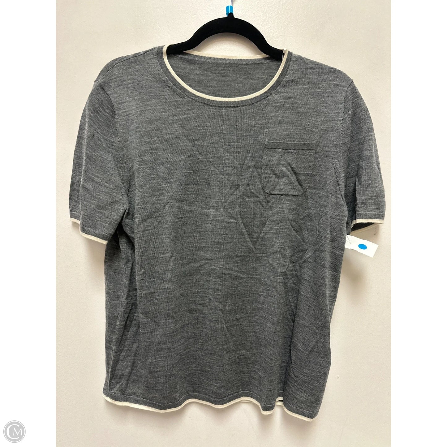 Sweater Short Sleeve By Clothes Mentor In Grey, Size: M