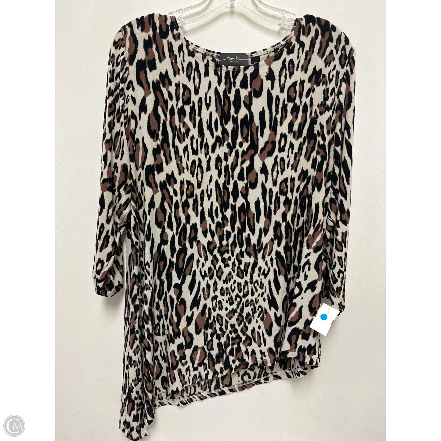 Top Long Sleeve By Chicos In Animal Print, Size: L