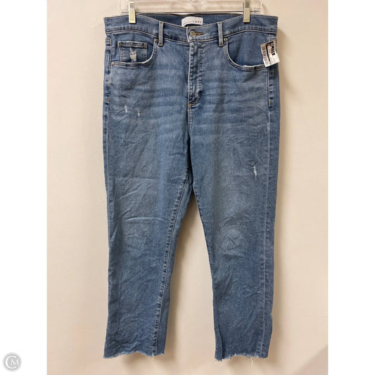Jeans Straight By Loft In Blue Denim, Size: 12