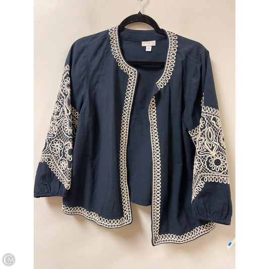Sweater Cardigan By J. Jill In Navy, Size: M