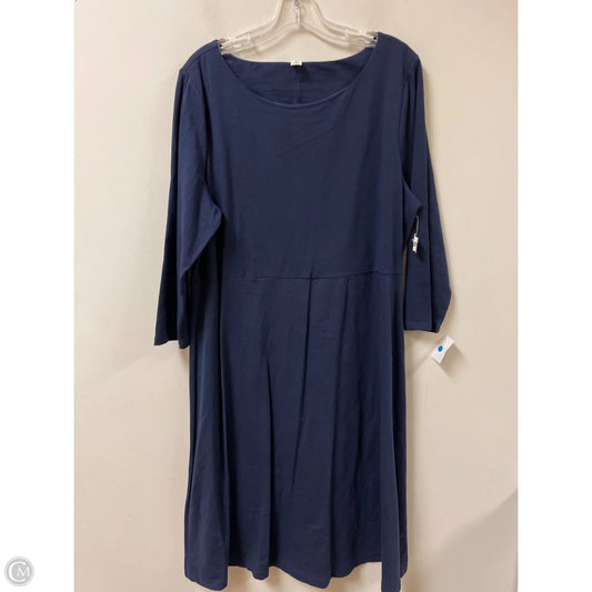 Dress Casual Midi By Old Navy In Navy, Size: 1x