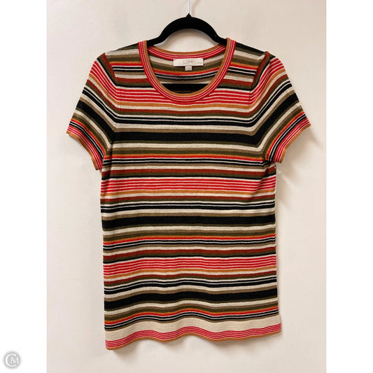 Tunic Short Sleeve By Loft In Striped Pattern, Size: Sp