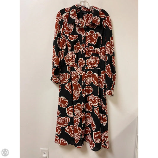 Dress Casual Maxi By Who What Wear In Black & Brown, Size: 1x