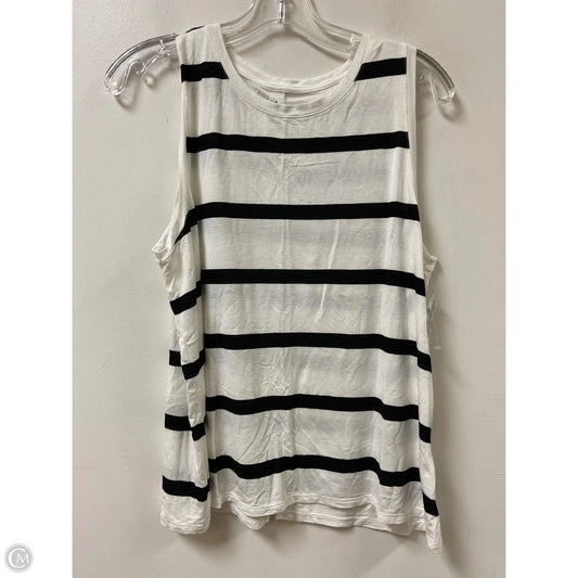 Top Sleeveless By Halogen In Striped Pattern, Size: L