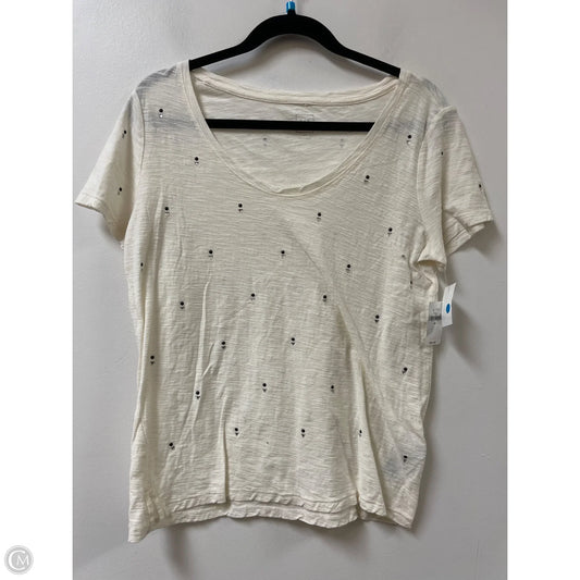 Top Short Sleeve By Gap In Cream, Size: Xs