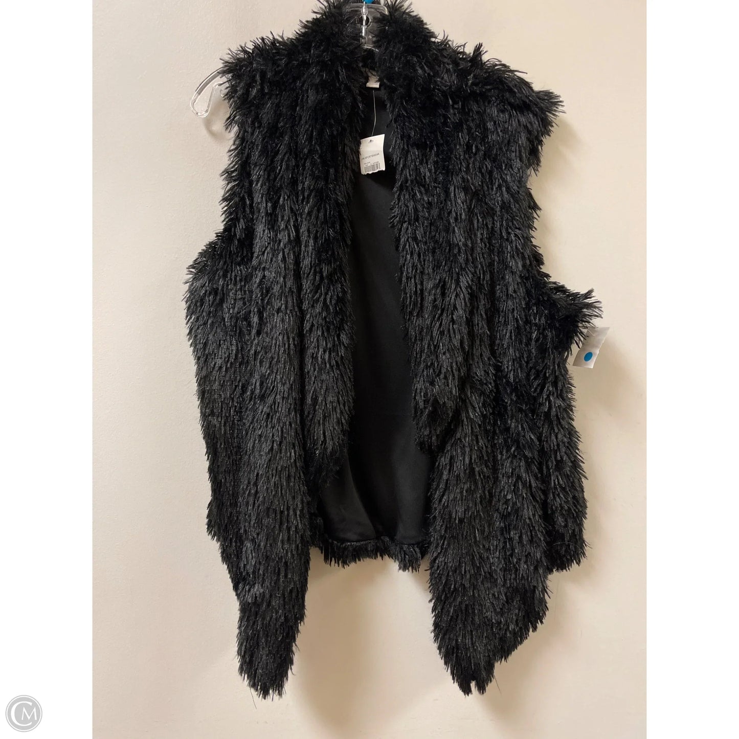 Vest Faux Fur & Sherpa By Cato In Black, Size: Xl