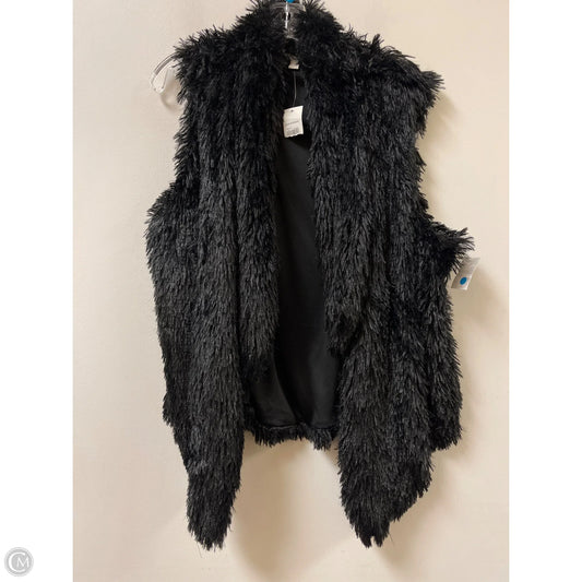 Vest Faux Fur & Sherpa By Cato In Black, Size: Xl