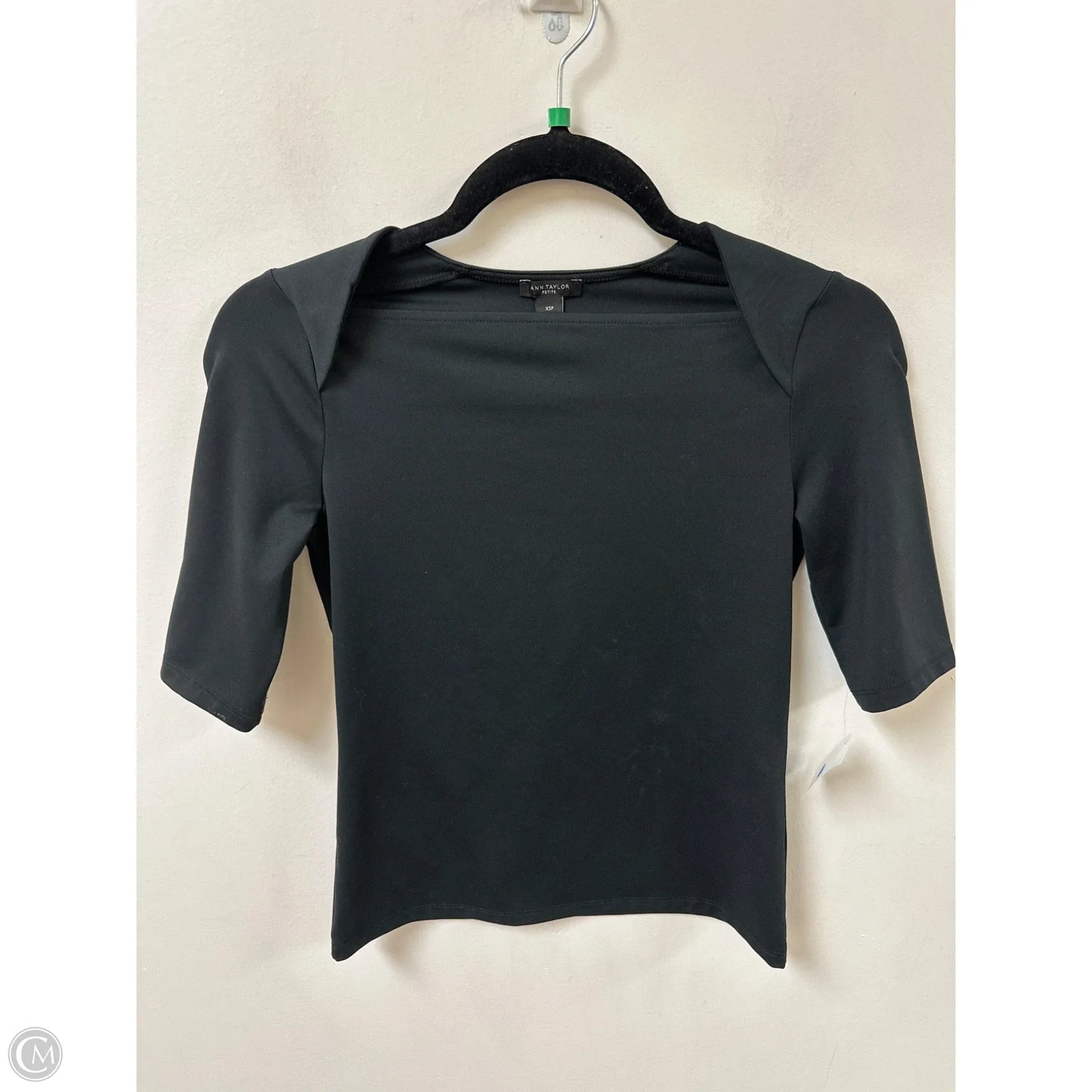 Top Short Sleeve By Ann Taylor In Black, Size: Xsp