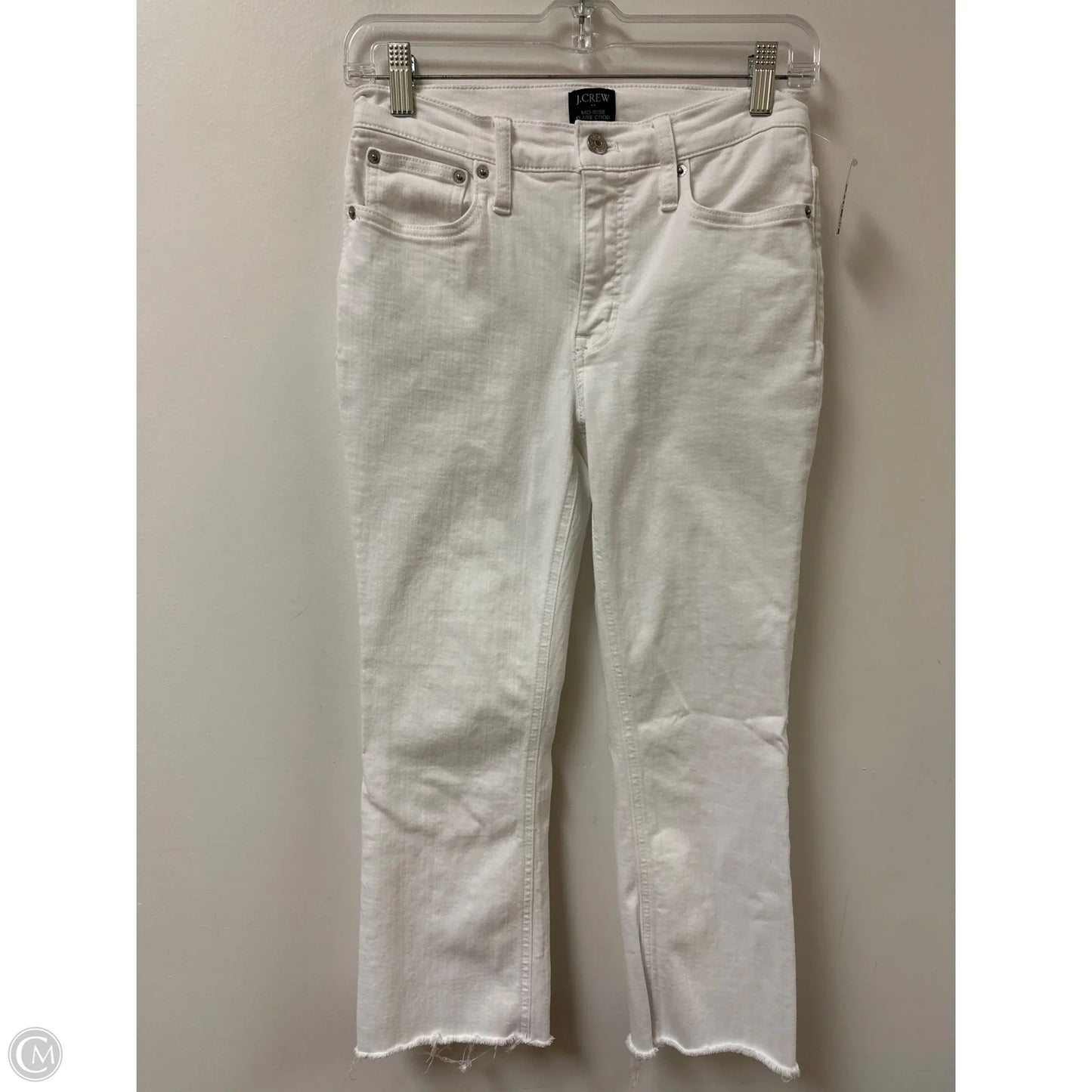 Jeans Cropped By J. Crew In White Denim, Size: 4p