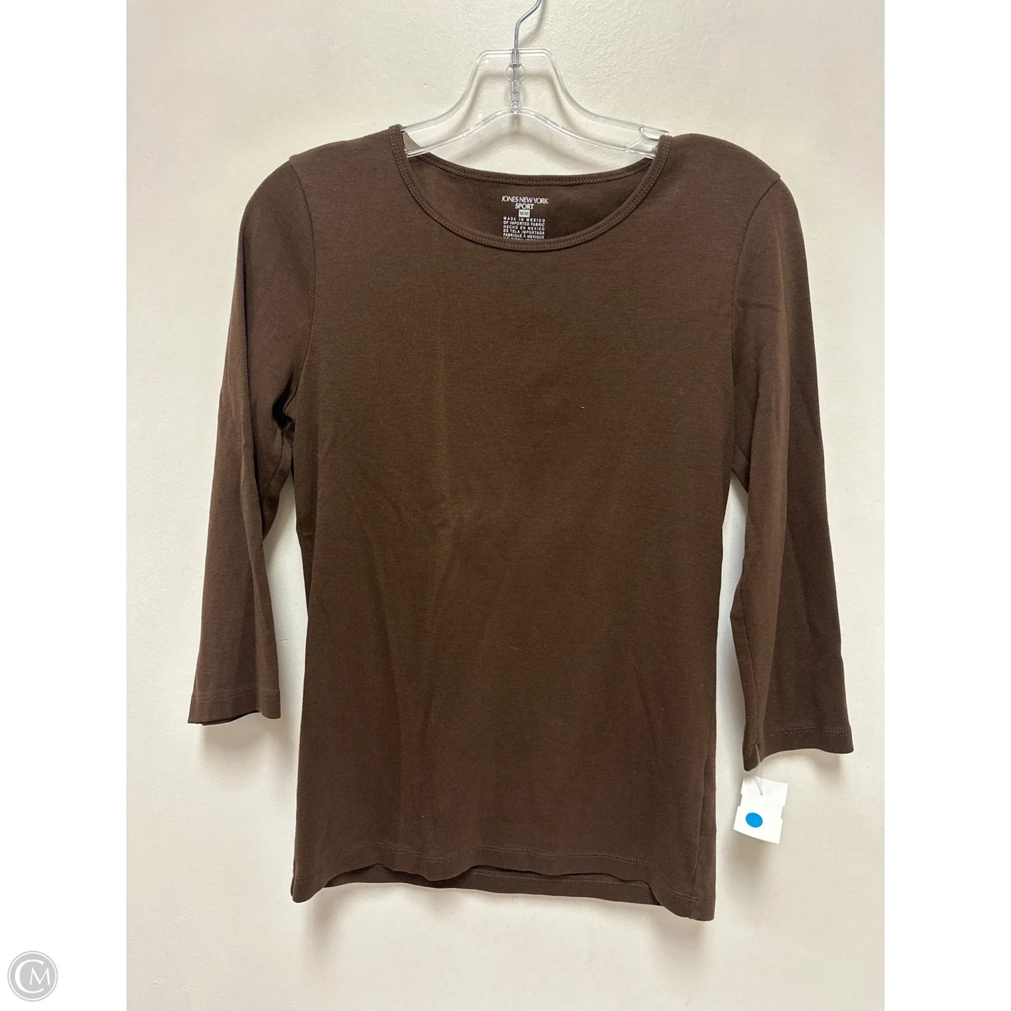 Top Long Sleeve By Jones New York In Brown, Size: M