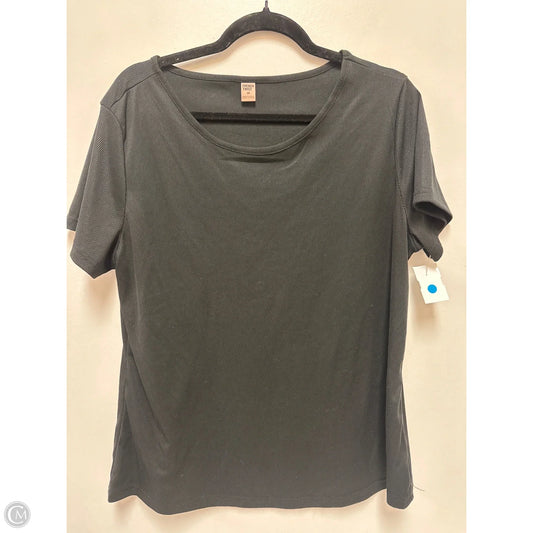 Top Short Sleeve By Clothes Mentor In Black, Size: 2x