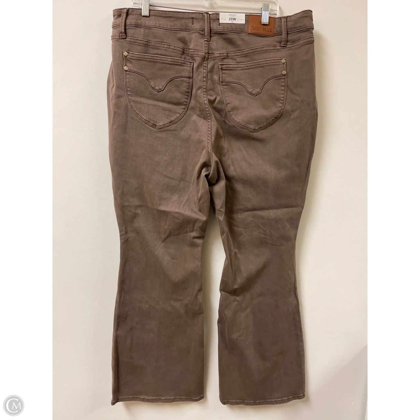 Jeans Flared By Judy Blue In Brown Denim, Size: 20