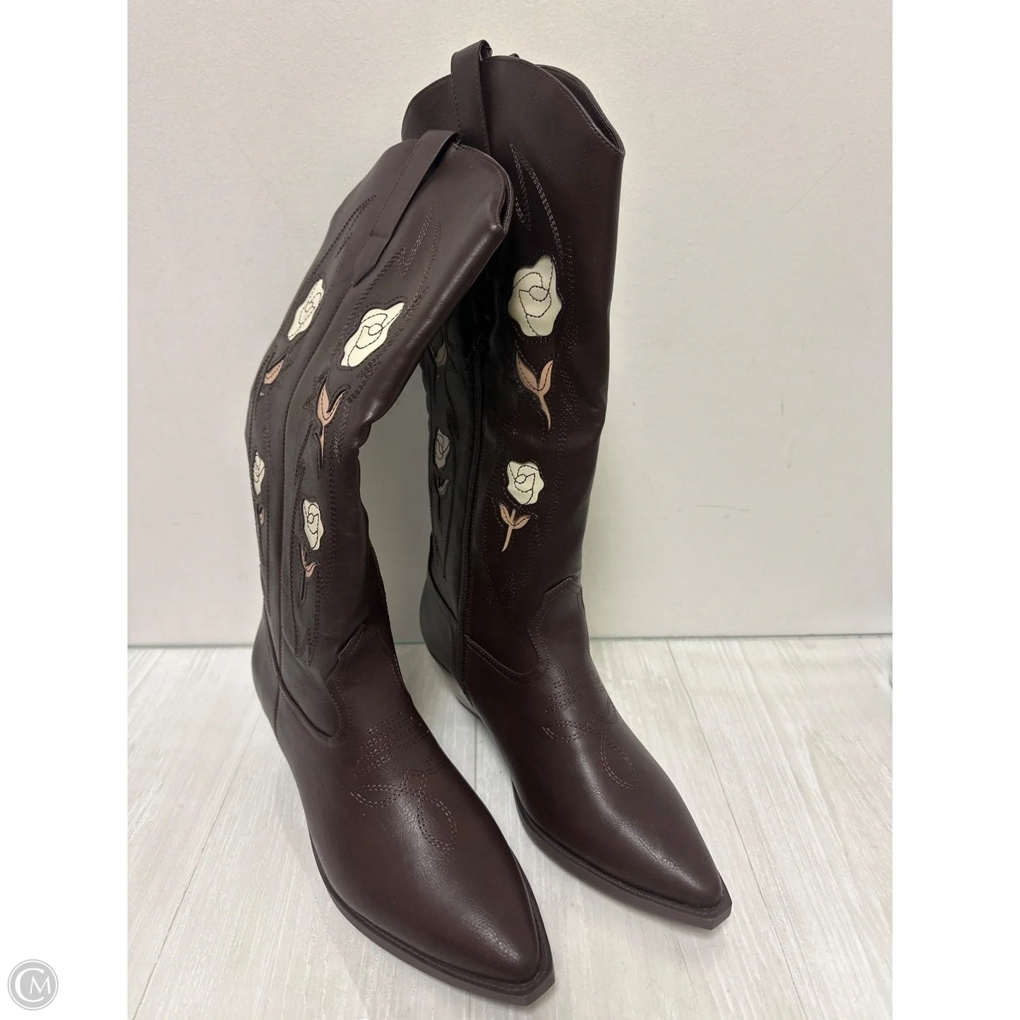 Boots Western By Just Fab In Brown, Size: 12
