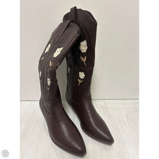 Boots Western By Just Fab In Brown, Size: 12