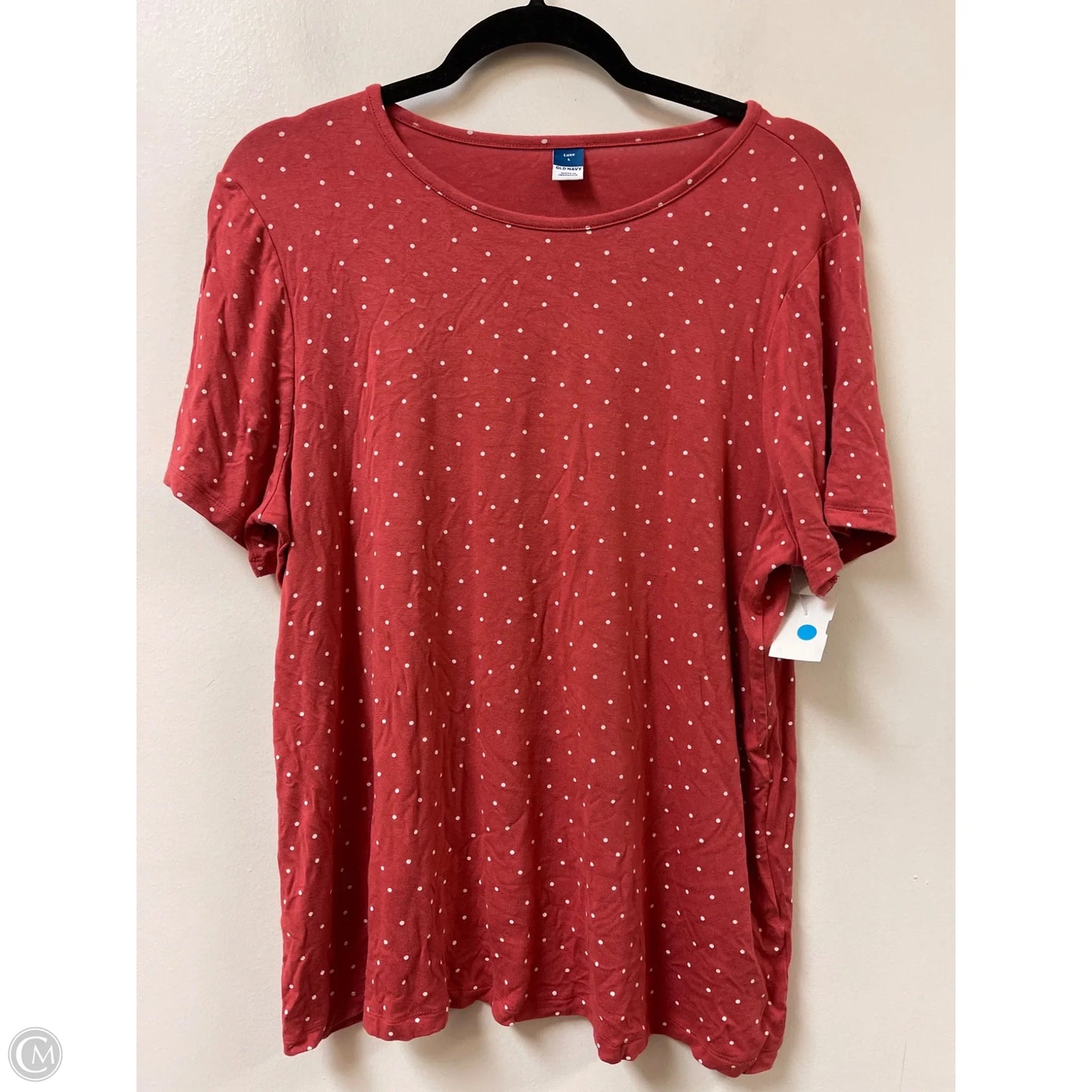 Top Short Sleeve By Old Navy In Polkadot Pattern, Size: L