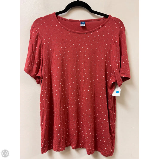 Top Short Sleeve By Old Navy In Polkadot Pattern, Size: L