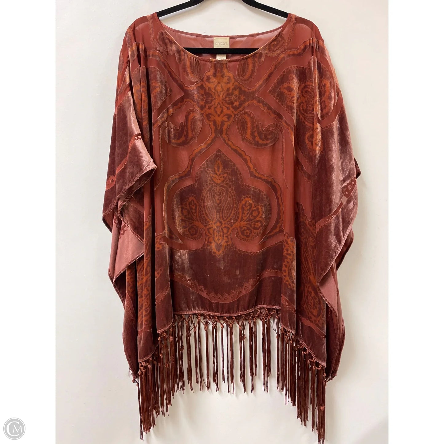 Shawl By Chicos In Orange, Size: L