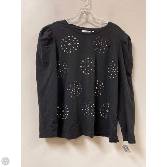 Top Long Sleeve By Chicos In Black, Size: L