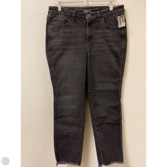 Jeans Straight By Chicos In Black Denim, Size: 12