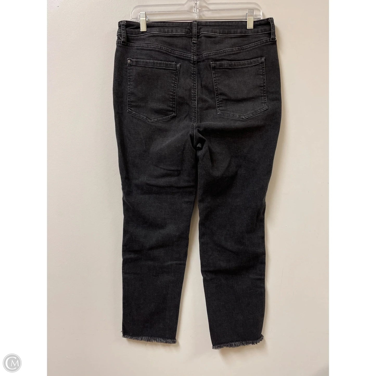 Jeans Straight By Chicos In Black Denim, Size: 12