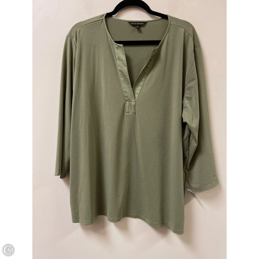 Top Long Sleeve By Banana Republic In Green, Size: 1x