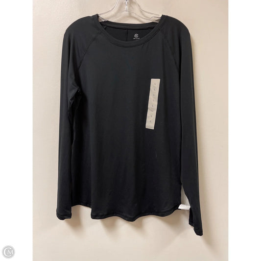 Athletic Top Long Sleeve Crewneck By Champion In Black, Size: L