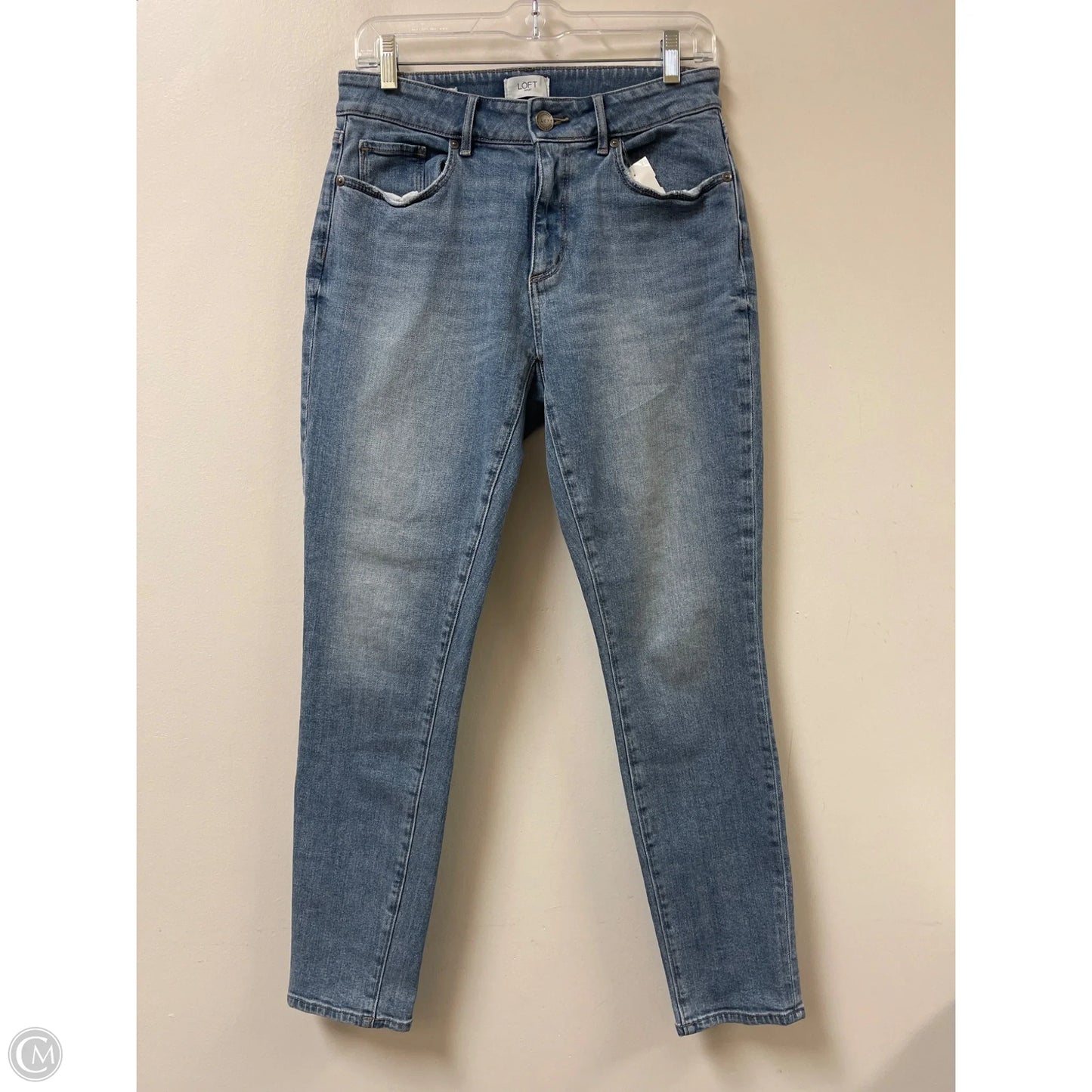 Jeans Skinny By Loft In Blue Denim, Size: 6