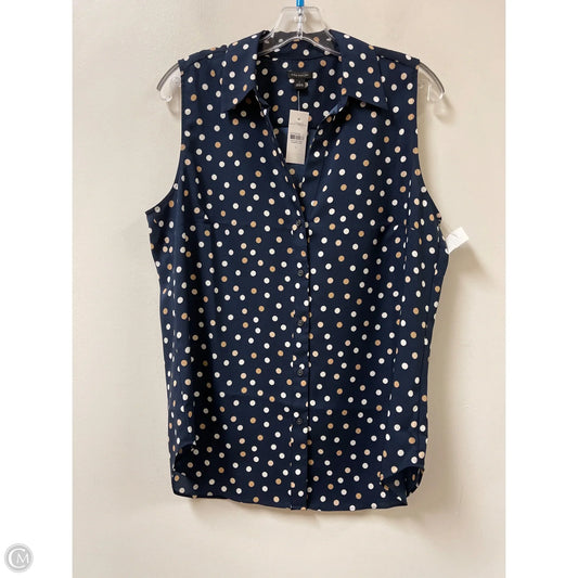 Top Sleeveless By Ann Taylor In Navy, Size: L