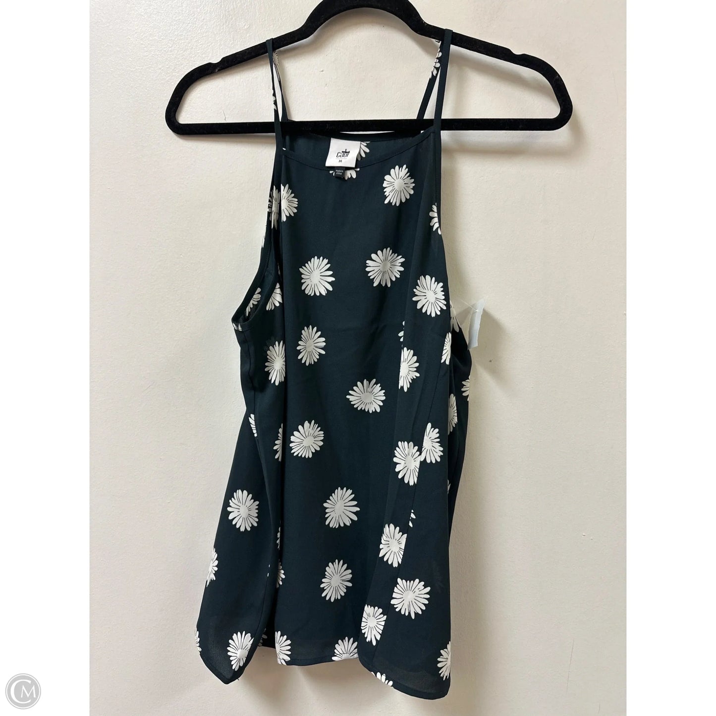 Top Sleeveless By Cabi In Grey & White, Size: M