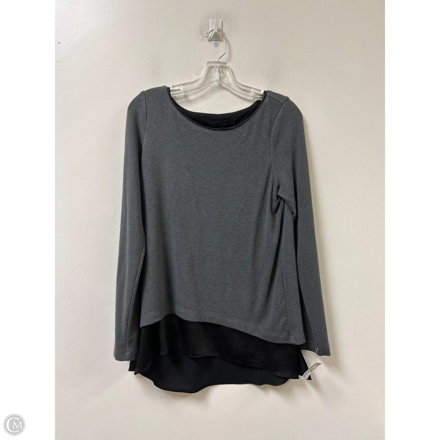 Top Long Sleeve By White House Black Market In Grey, Size: M