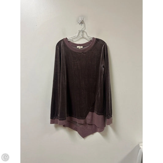 Top Long Sleeve By Easel In Purple, Size: M