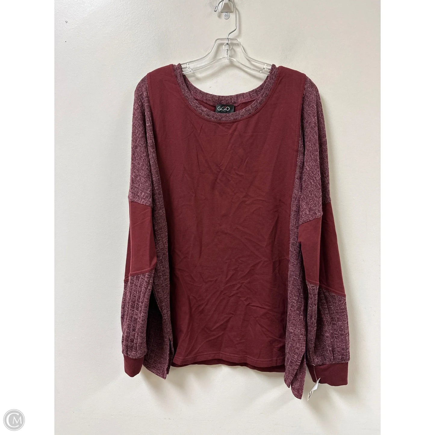 Top Long Sleeve By Gigio In Red, Size: L