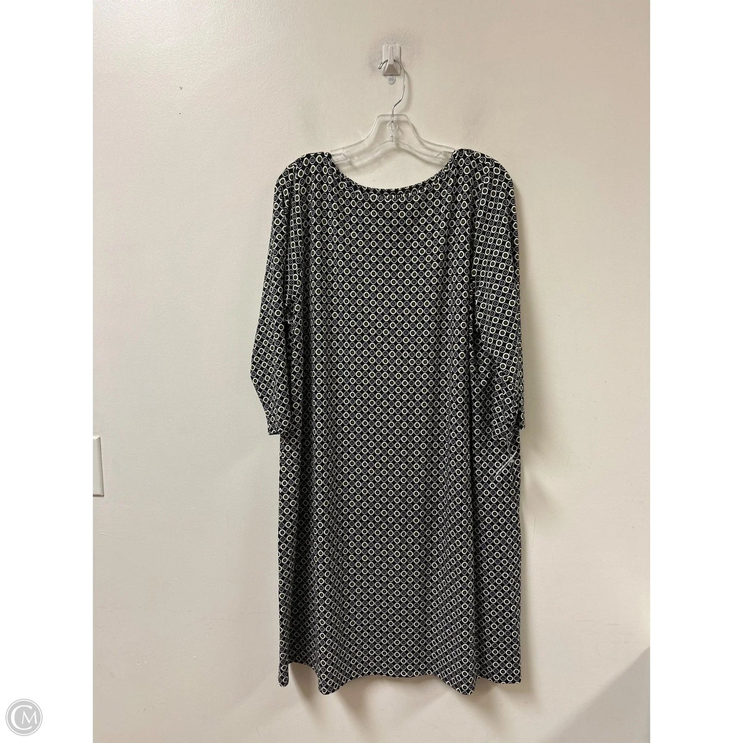 Dress Casual Midi By J. Jill In Black & Green, Size: Xl