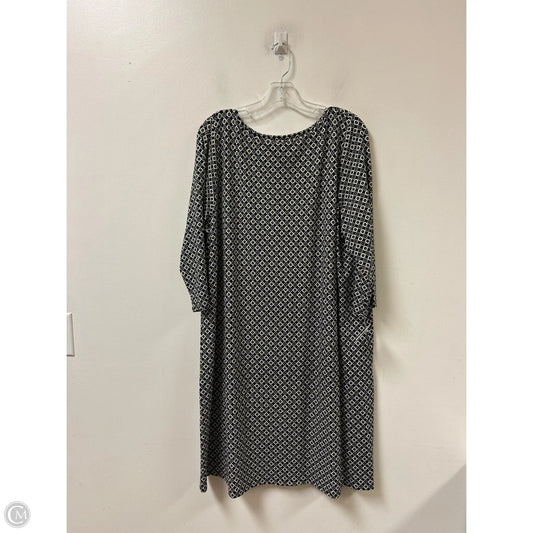 Dress Casual Midi By J. Jill In Black & Green, Size: Xl