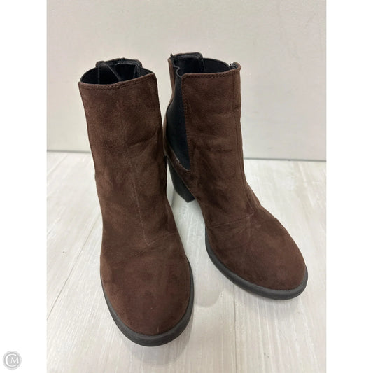 Boots Ankle Heels By H&m In Brown, Size: 7
